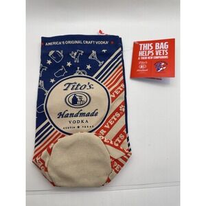 Tito's Vodka Gift Bag. Vodka For Dog People Bag. "Pets For Vets". *New*